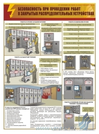 Безопасность при проведении работ в закрытых распределительных устройствах (ЗРУ), 1л., А2  ламинир