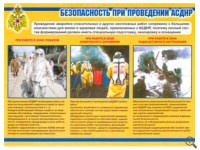 Аварийно-спасательные и другие неотложные работы (АСДНР) – 11 плакатов. Формат А-3.