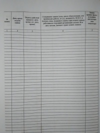 Журнал заявок на вывод оборудования в ремонт